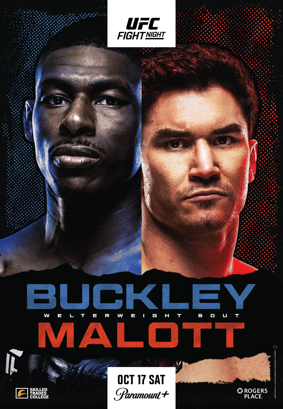 UFC Fight Night: Buckley vs. Malott event poster